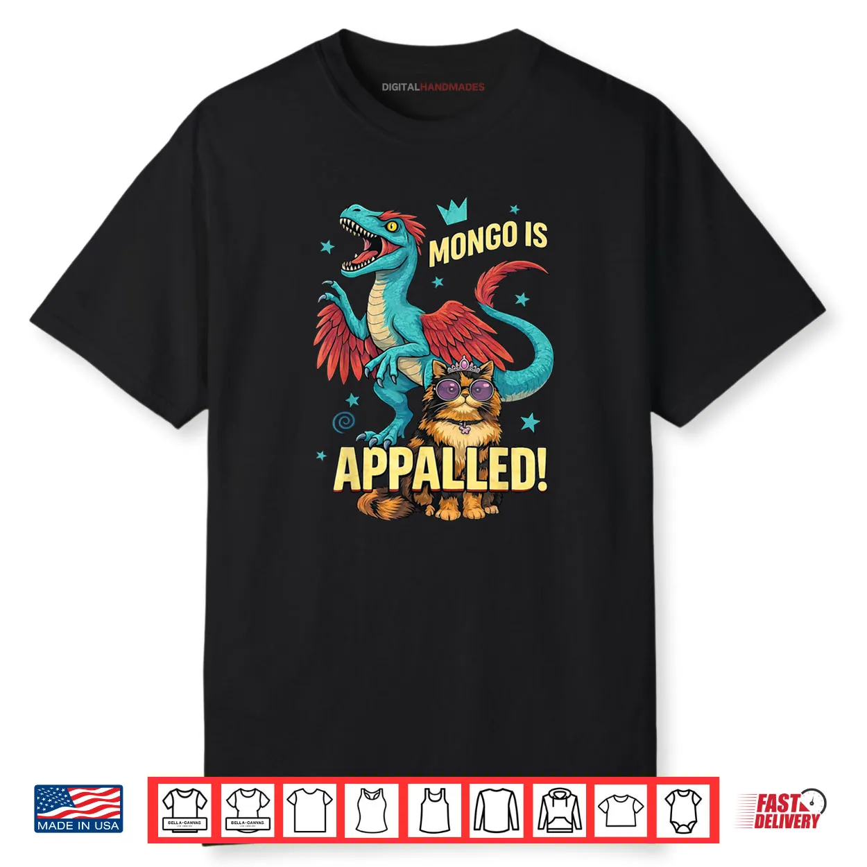 Mongo is Appalled Princess Cat Riding Dinosaur Shirt Mongo is Appalled Princess Cat Riding Dinosaur Shirt