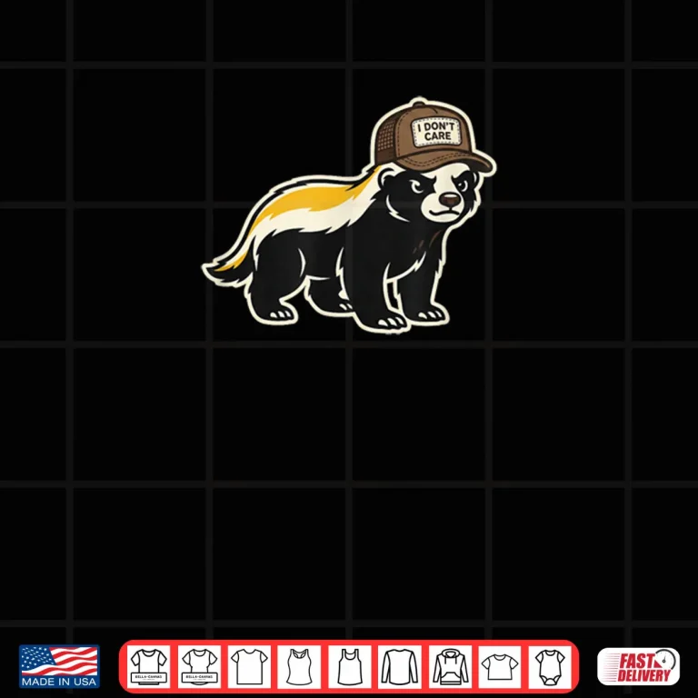 Honey Badger I Don't Care Trucker Funny Animal Art Shirt 3 Design Honey Badger I Dont Care Trucker Funny Animal Art Shirt