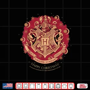Design Happy Christmas Hogwarts Emblem Shirt