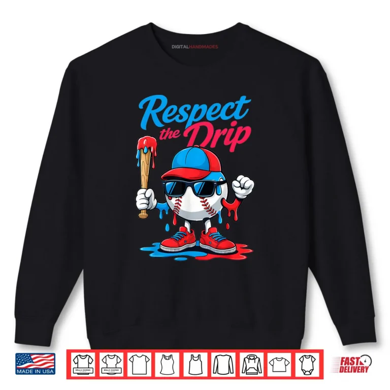 Sweatshirt Baseball Life Style 101 Apparel Youth Drip Baseball Shirt 1