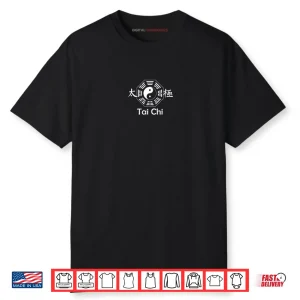 Taoist Tai Chi Bagua Trigrams and Yin Yang Martial Arts Shirt