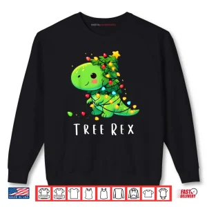 Sweatshirt Tree Rex Xmas Trex Boys Toddler Christmas Dinosaur Shirt