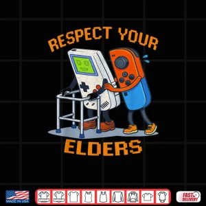 Respect Your Elders Gaming Control 80s Retro Gamer Shirt 3 Design Respect Your Elders Gaming Control 80s Retro Gamer Shirt