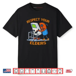 Respect Your Elders Gaming Control 80s Retro Gamer Shirt