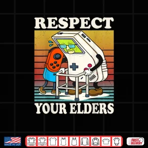 Respect Your Elders Gaming Control 80s Retro Funny Gamer Shirt 3 Design Respect Your Elders Gaming Control 80s Retro Funny Gamer Shirt