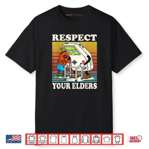 Respect Your Elders Gaming Control 80s Retro Funny Gamer Shirt