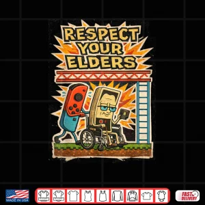 Respect Your Elders Gamer Controller 80s Retro Poster Shirt 3 Design Respect Your Elders Gamer Controller 80s Retro Poster Shirt