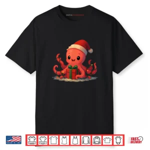 Cute Christmas Octopus Holiday Shirt