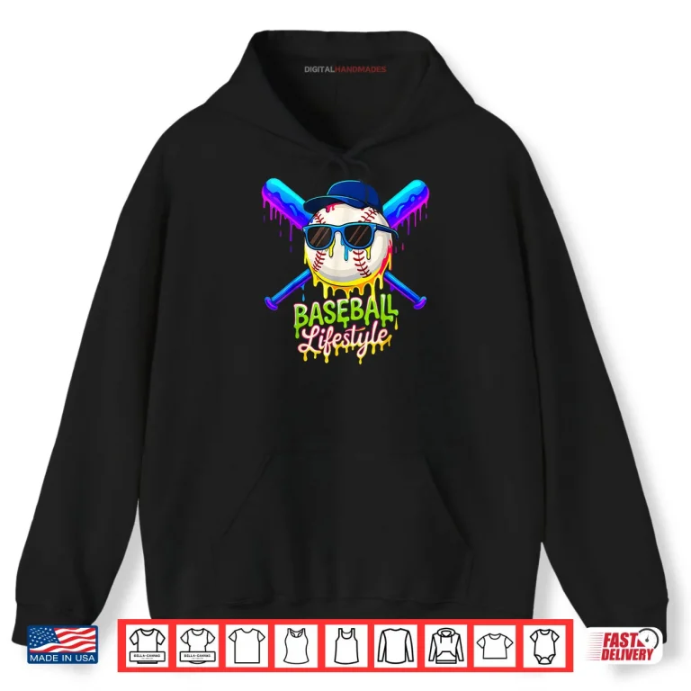 Hoodie Baseball Life Style 101 Apparel Youth Drip Baseball Shirt