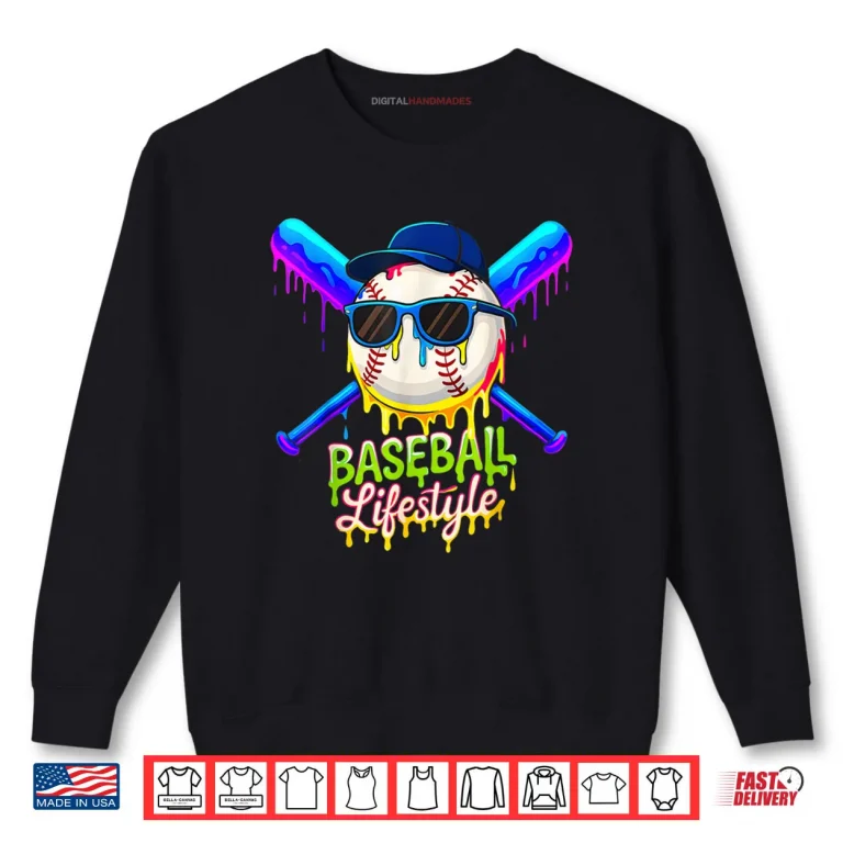 Sweatshirt Baseball Life Style 101 Apparel Youth Drip Baseball Shirt