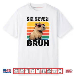 Six Seven Bruh 67 Capybara Art Shirt