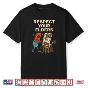 Respect Your Elders Retro Gaming Funny Gamer Controller Shirt