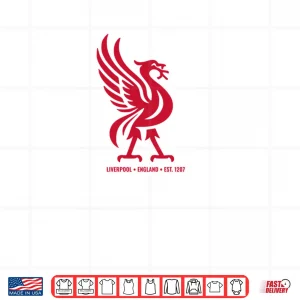 Design Liverpool England Est. 1207 Colossal Liverbird Red Shirt