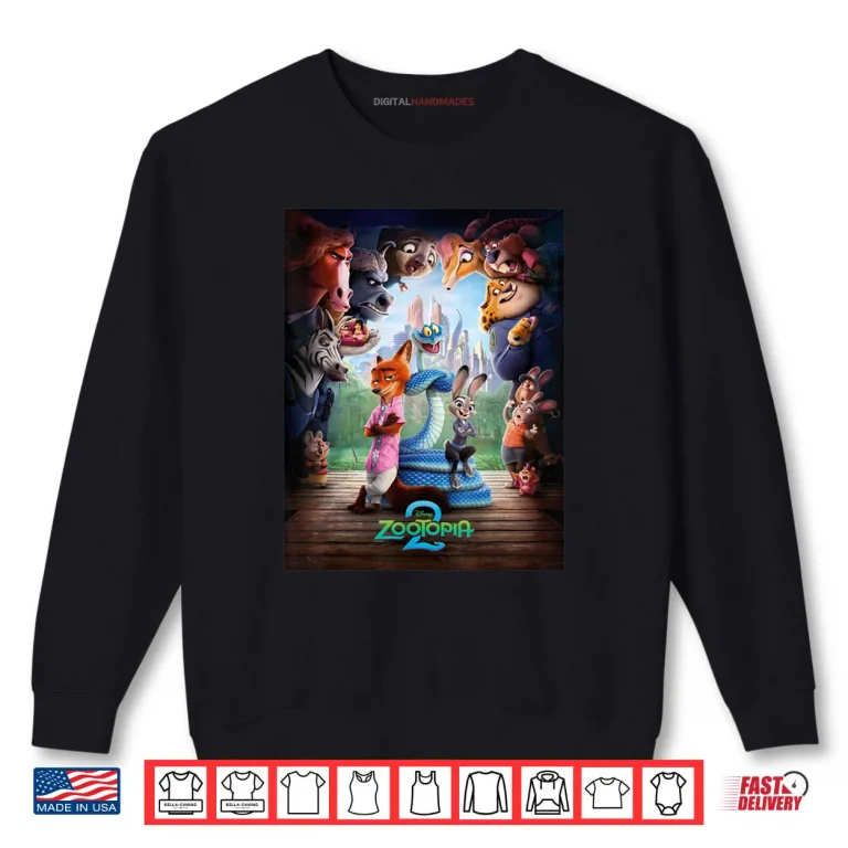 Sweatshirt Disney Zootopia 2 Nick Judy Gary Surrounded Poster Art Shirt