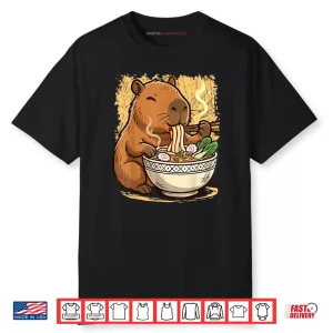 Capybara Eating Ramen Noodles Shirt