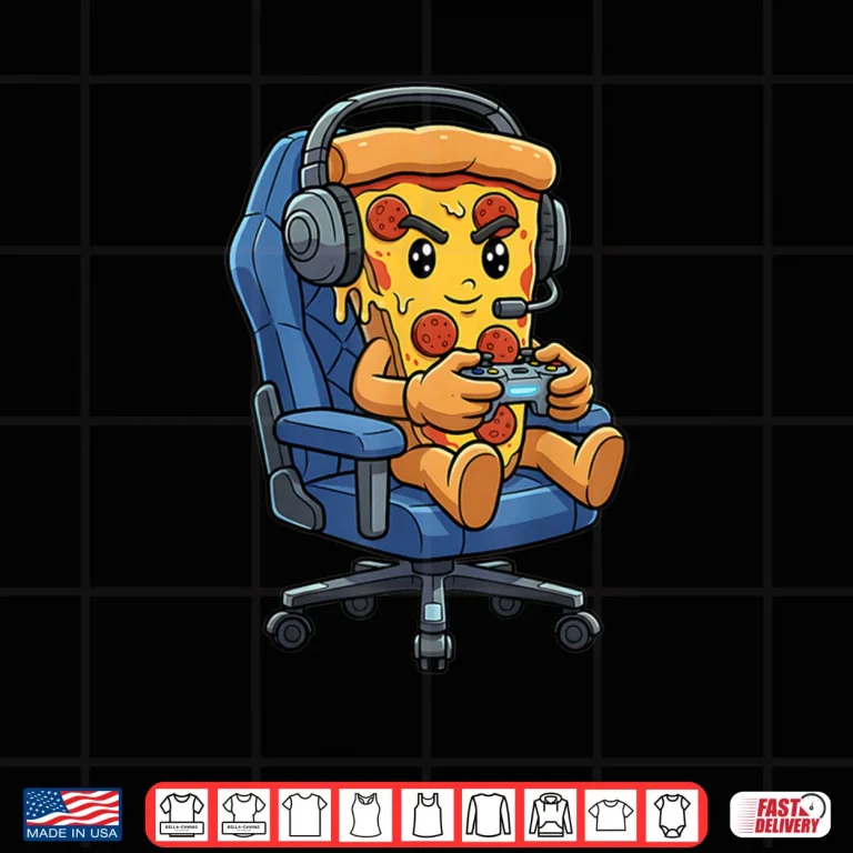 Design Gamer Pizza Gaming Video Game Enthusiast Shirt