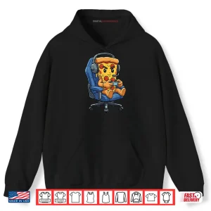 Hoodie Gamer Pizza Gaming Video Game Enthusiast Shirt