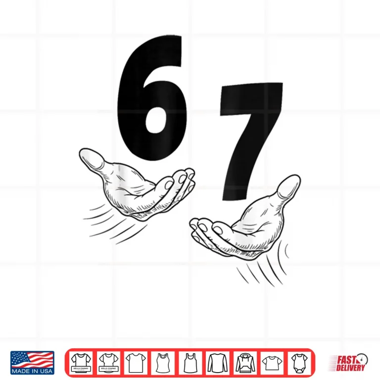 Design Six Seven 67 Hands 6 7 Kids 67 Teen Boys 6 7 Meme Shirt