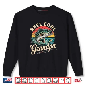 Sweatshirt Reel Cool Grandpa Vintage Fishing Matching Fathers Day Shirt