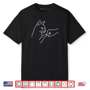 Cat Punch Hand Friendship Fist Bump Cat Lovers Shirt