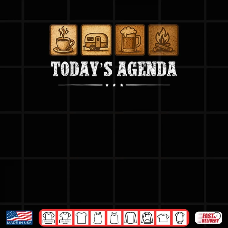 Design Todays Agenda Hiking Camping Shirt