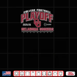 Design Oklahoma Sooners College Football Playoff CFP 2025 26 Black Shirt