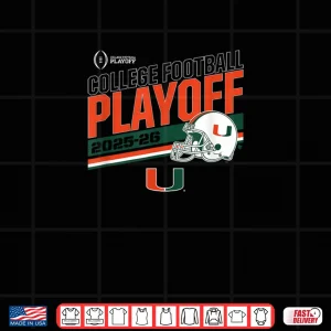 Design Miami Hurricanes College Football Playoff Stripe 2025 Shirt