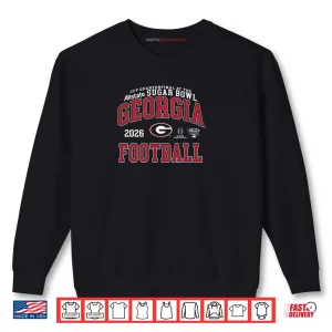 Sweatshirt Georgia Bulldogs Sugar Bowl CFP Quarterfinal 2025 2026 Black Shirt
