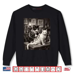 Sweatshirt Cat Smoking Tattoo Vintage Inked Kitty Artist Meme Shirt