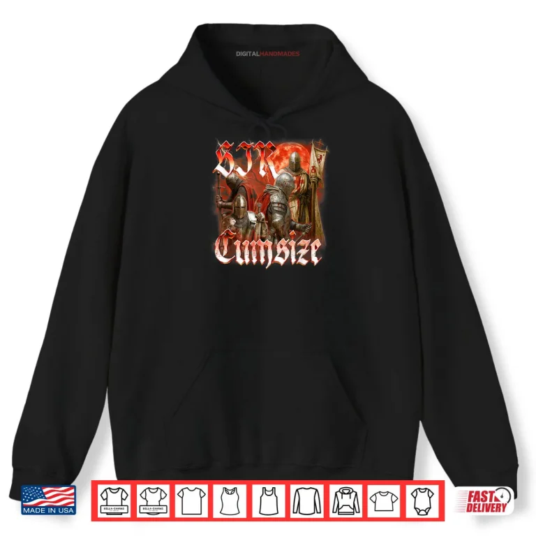 Hoodie Medieval Knight Armor Castlecore Renaissance Sir Cumsize Shirt