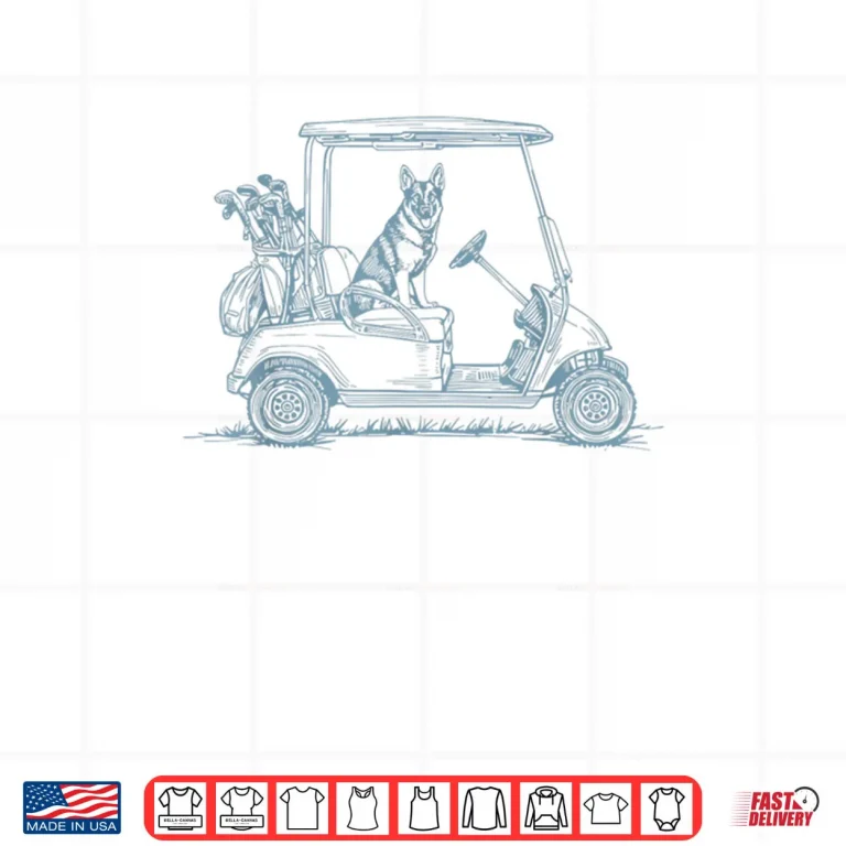 Design German Shepherd Dad Golf Car Golfing Golfer Sport Game Day Shirt