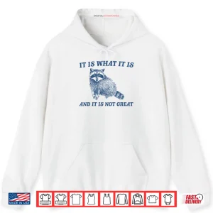 Hoodie It Is What It Is And It Is Not Great Raccoon Shirt