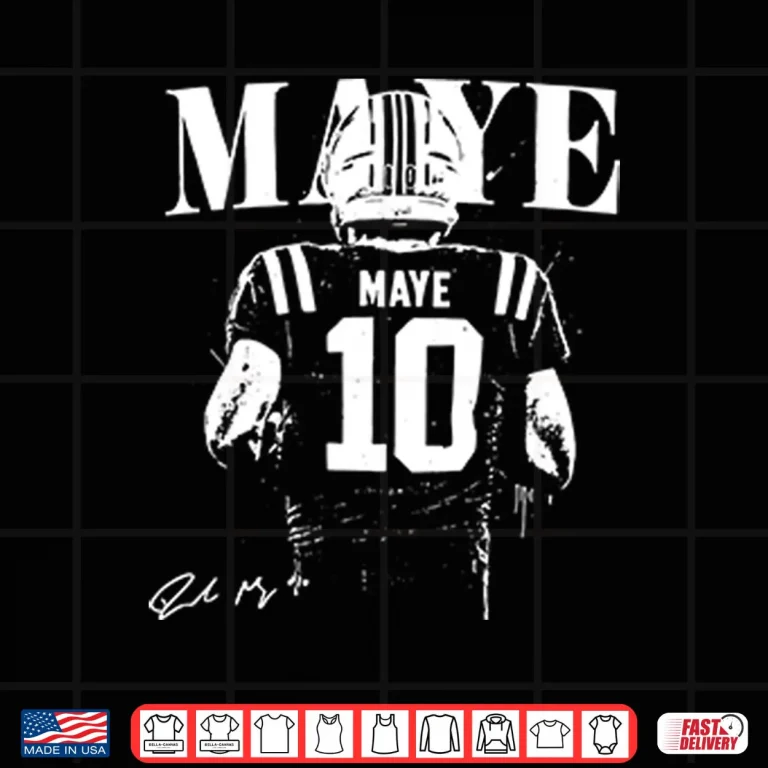 Drake Maye QB Football Shirt 3 Design Drake Maye QB Football Shirt