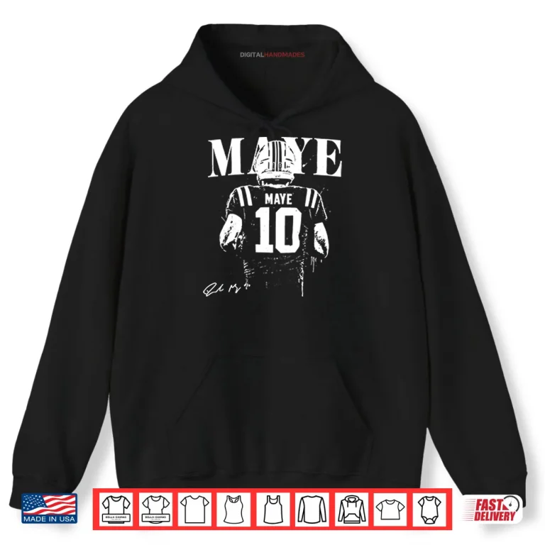 Drake Maye QB Football Shirt 2 Hoodie Drake Maye QB Football Shirt