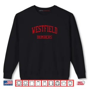 Sweatshirt Westfield High School HS Westfield MA Vintage Sports Shirt