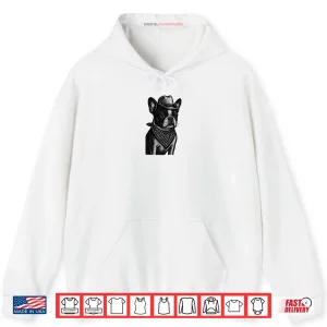 Hoodie Boston Terrier Dog Cowboy Bandana Shirt