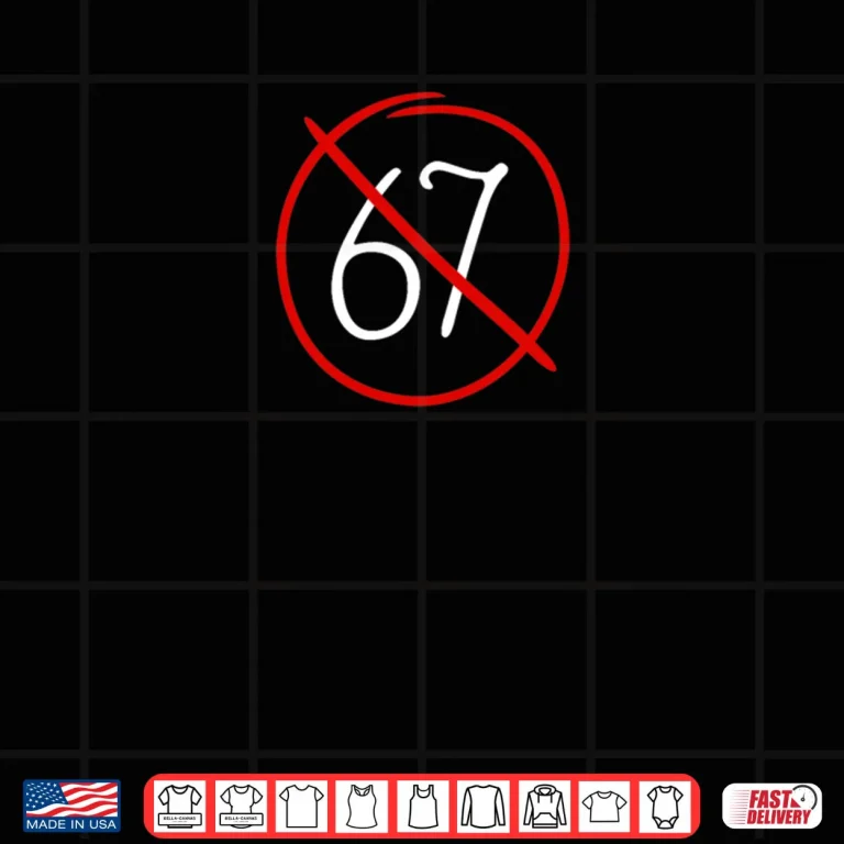 Design Anti 67 Stop Six Seven Simple Sign Shirt