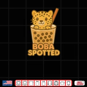 Leopard Spotted Cat Boba Bubble Tea Cute Kawaii Funny Humor Shirt 3 Design Leopard Spotted Cat Boba Bubble Tea Cute Kawaii Funny Humor Shirt