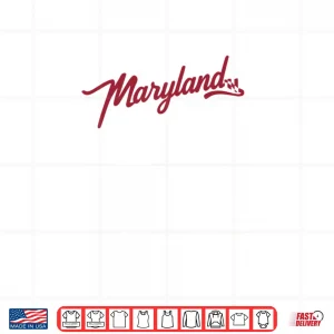 Design Classic Maryland Flag Script Shirt