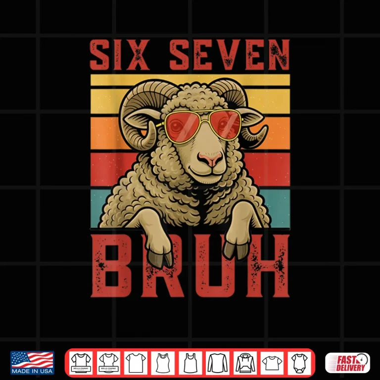 Design 67 6 7 Sheep Retro Sunglasses Six Seven Shirt