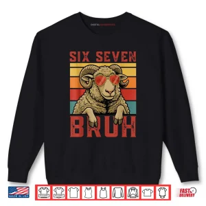 Sweatshirt 67 6 7 Sheep Retro Sunglasses Six Seven Shirt