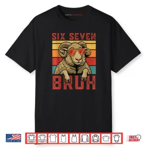 67 6 7 Sheep Retro Sunglasses Six Seven Shirt