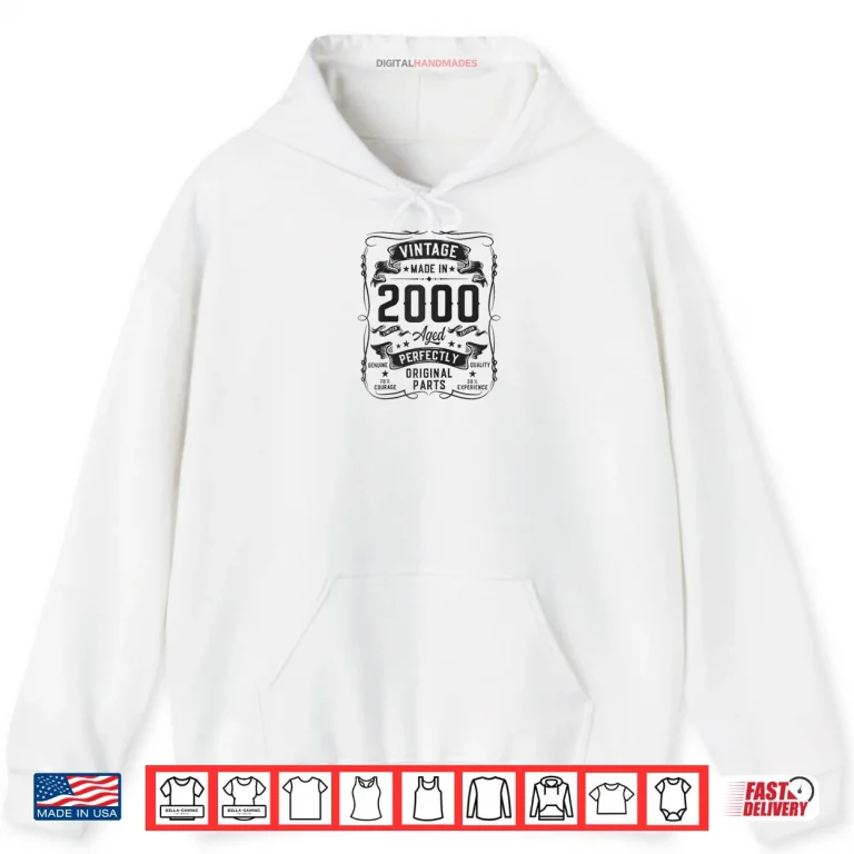 Vintage 2000 26yr 26th Birthday Gifts for Men 26 Years Old Shirt 2 Hoodie Vintage 2000 26yr 26th Birthday Gifts for Men 26 Years Old Shirt