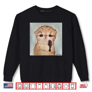 Angry Kitty with Gun Cat Meme Kawaii Kitty Joke Shirt 1 Sweatshirt Angry Kitty with Gun Cat Meme Kawaii Kitty Joke Shirt