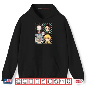 Hoodie Demon Slayer Kimetsu no Yaiba Tanjiro Nezuko Adorable Shirt
