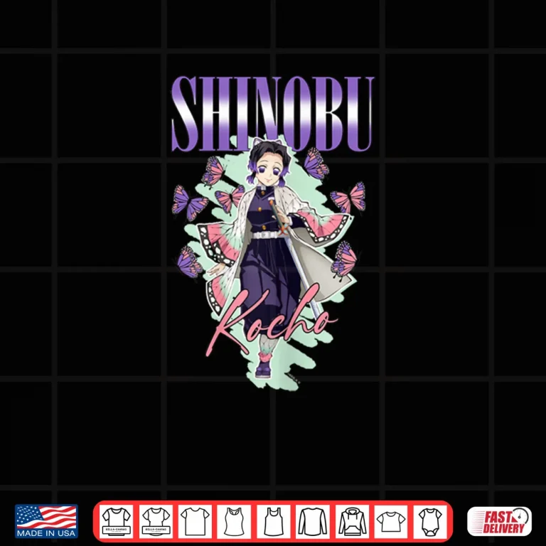 Design Demon Slayer Kimetsu no Yaiba Shinobu Kocho Swift Butterfly Shirt