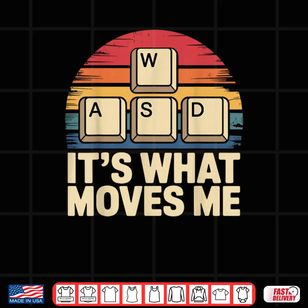 WASD Gaming Keys Funny PC Gamer Shirt WASD Gaming Keys Funny PC Gamer Shirt