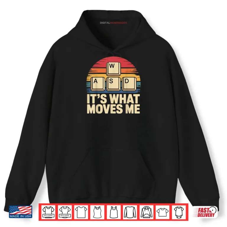 Hoodie WASD Gaming Keys Funny PC Gamer Shirt