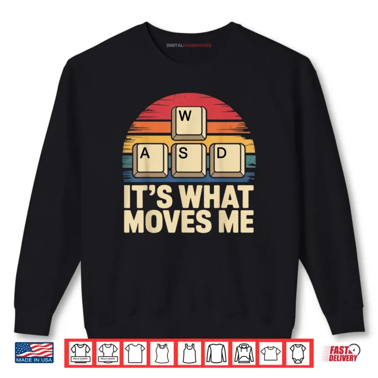 Sweatshirt WASD Gaming Keys Funny PC Gamer Shirt