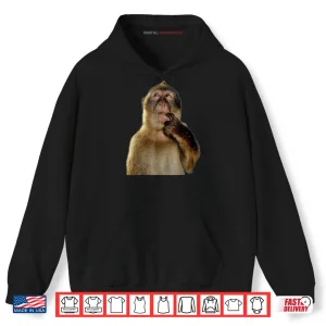 Hoodie Thinking Monkey Meme Cute Shirt